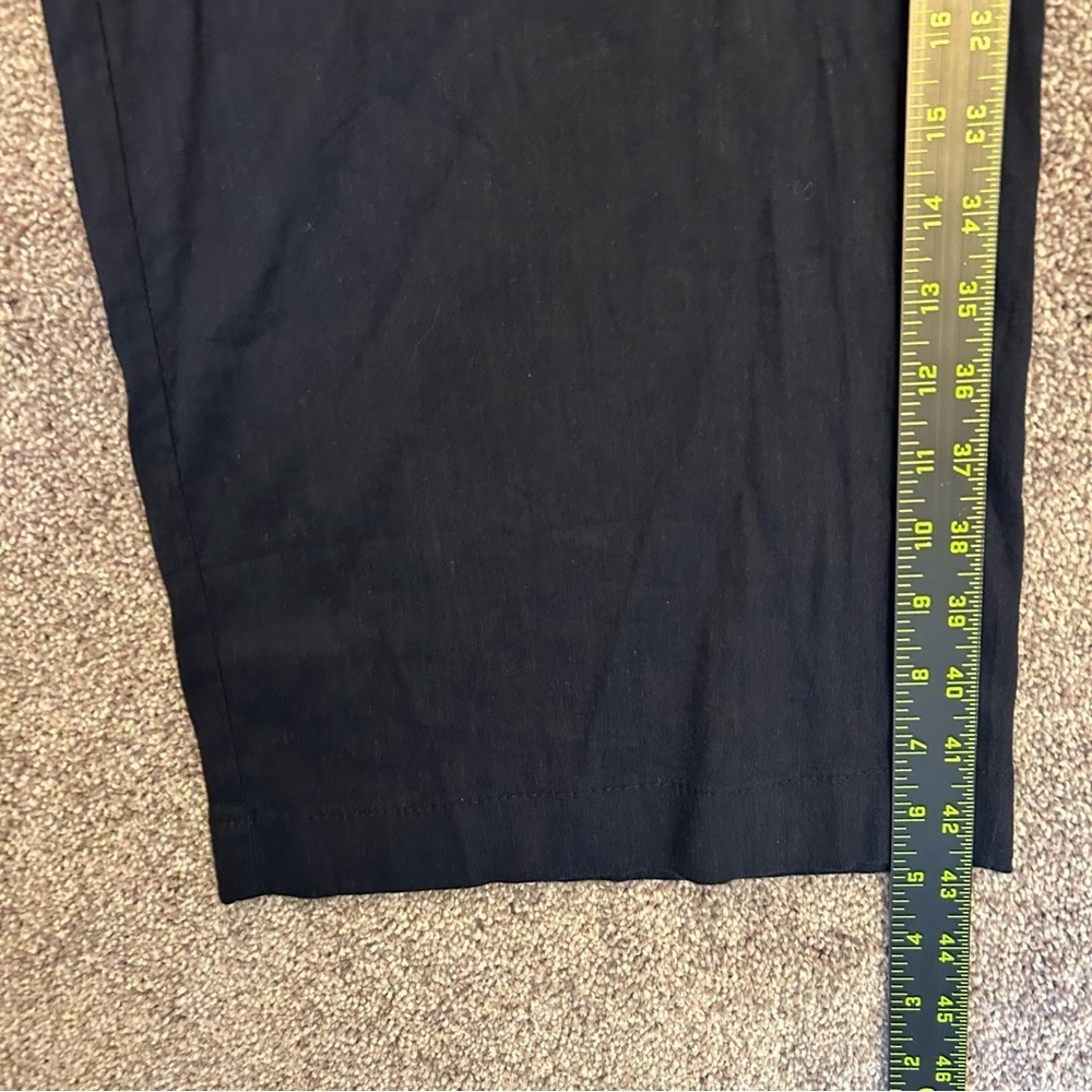 Chico's Women's Linen Wide Leg Pants Size 16 R Navy Pull On Stretch NWT $99 - Picture 10 of 16